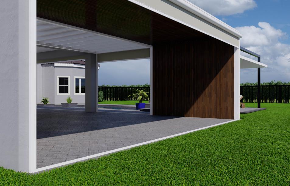 Modern terrace with spaced design